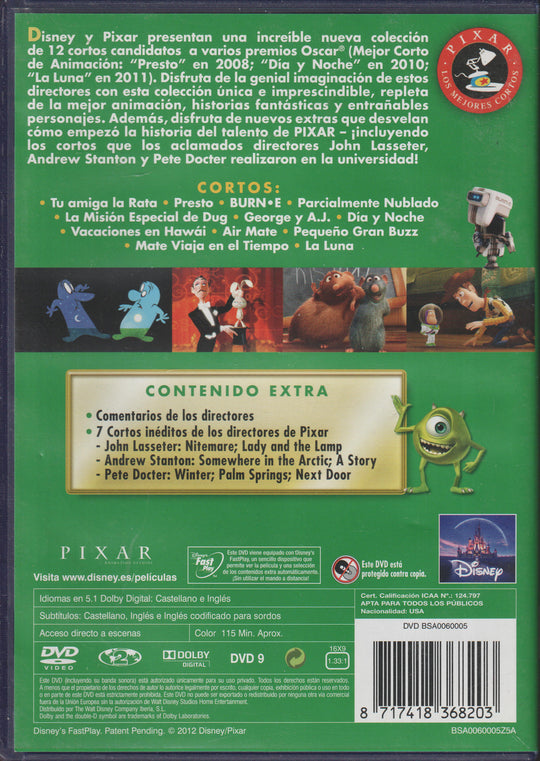 Pixar Kortfilmer Volum 2. DVD.