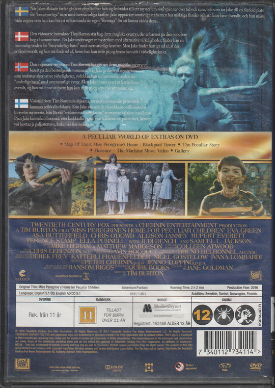 Miss Peregrine's Home for Peculiar Children. DVD.