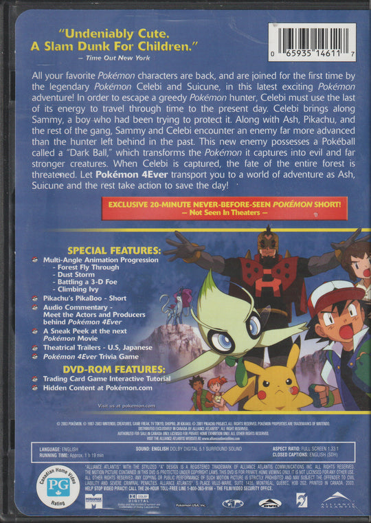 Pokémon 4Ever. DVD.