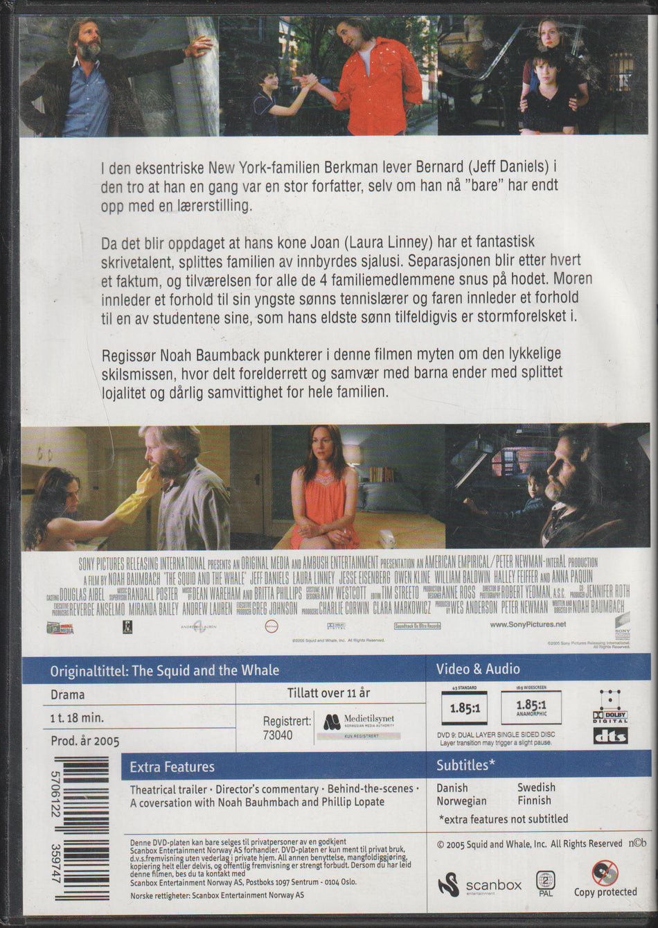 The Squid and the Whale. DVD.