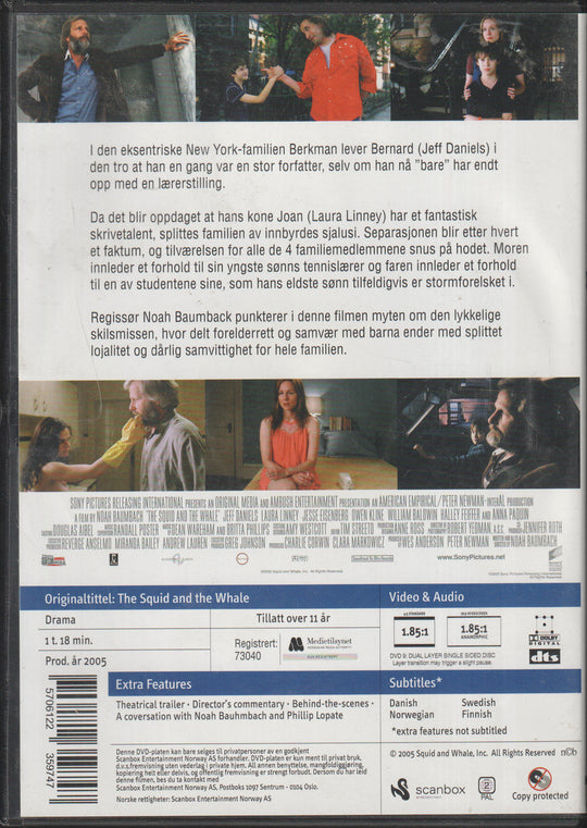 The Squid and the Whale. DVD.