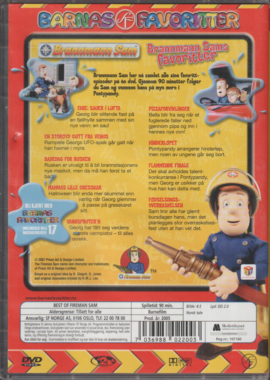 Brannmann Sams favoritter. DVD.
