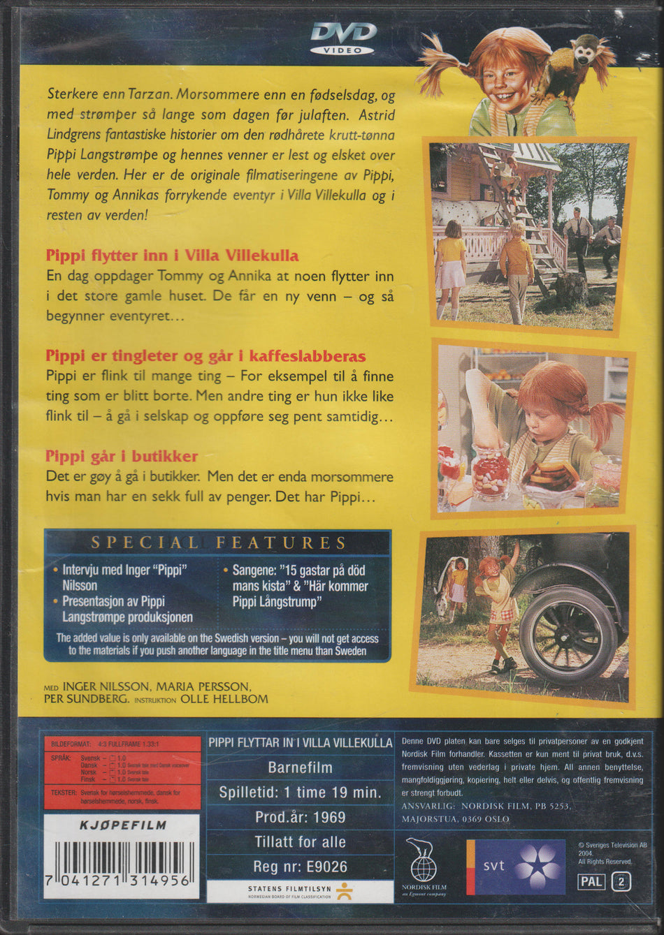 Pippi Langstrømpe - Vol. 1. DVD.