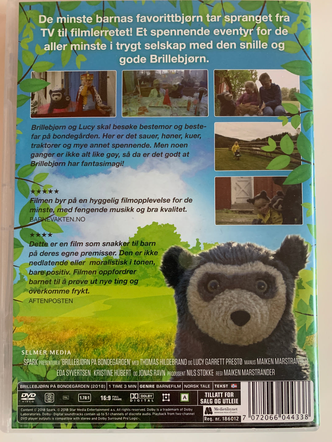 Brillebjørn på bondegården. DVD.