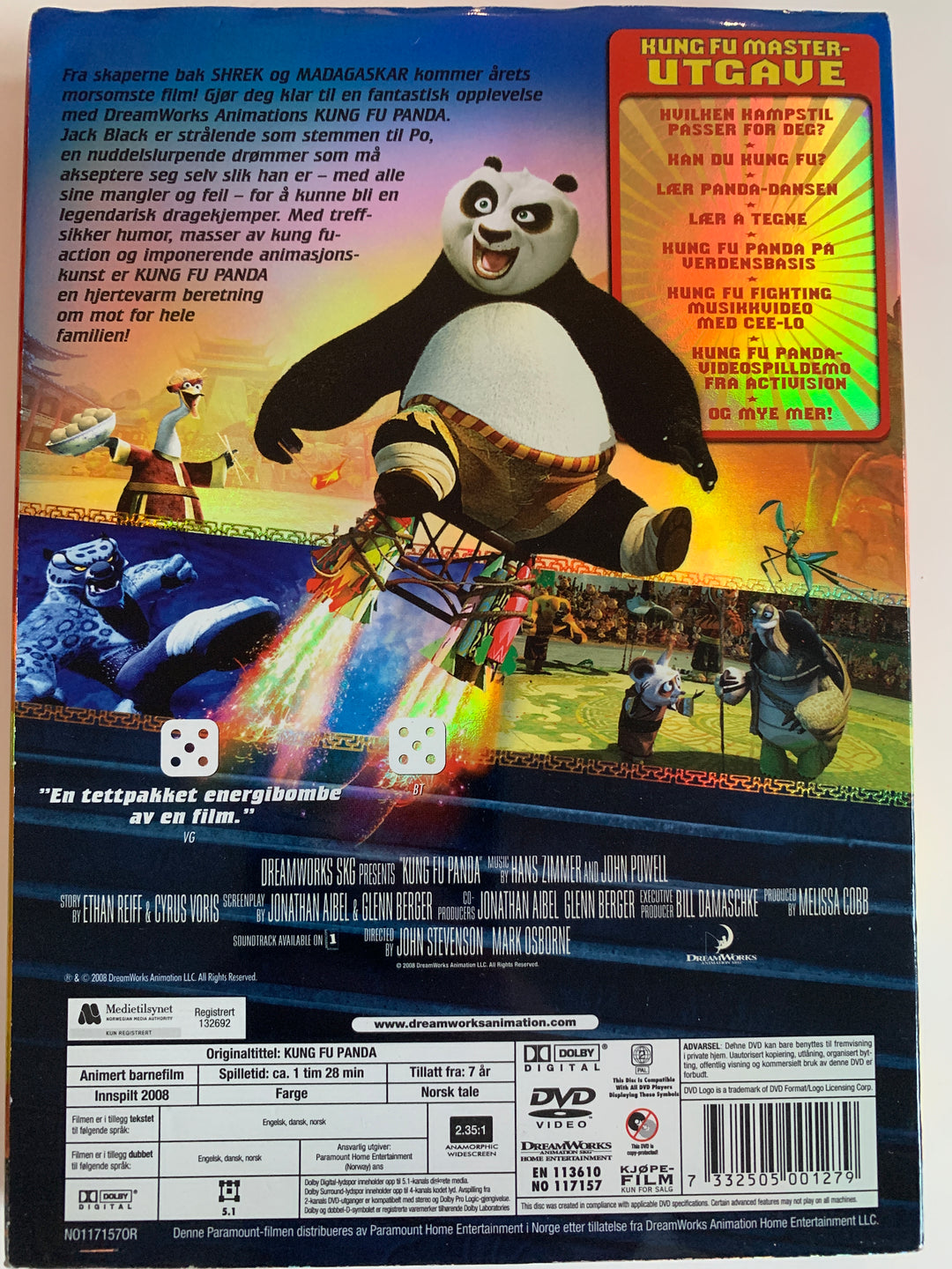 Kung Fu Panda (2-Disk Kung Fu Master-utgave). DVD.