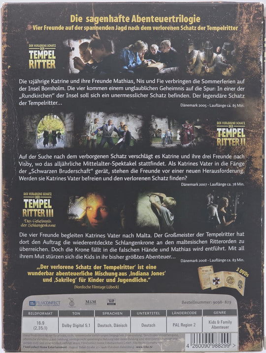 Der verlorene Schatz der Tempelritter – Die Trilogie. 2006–2008. DVD.