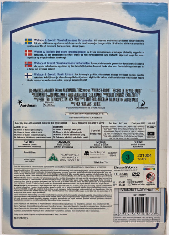 Wallace & Gromit: Varulvkaninens forbannelse. 2005. . DVD.