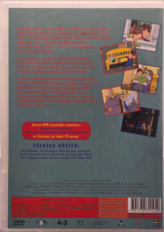 Karlsson på taket – TV-serien: Karlsson och John Blund. 2002. DVD.