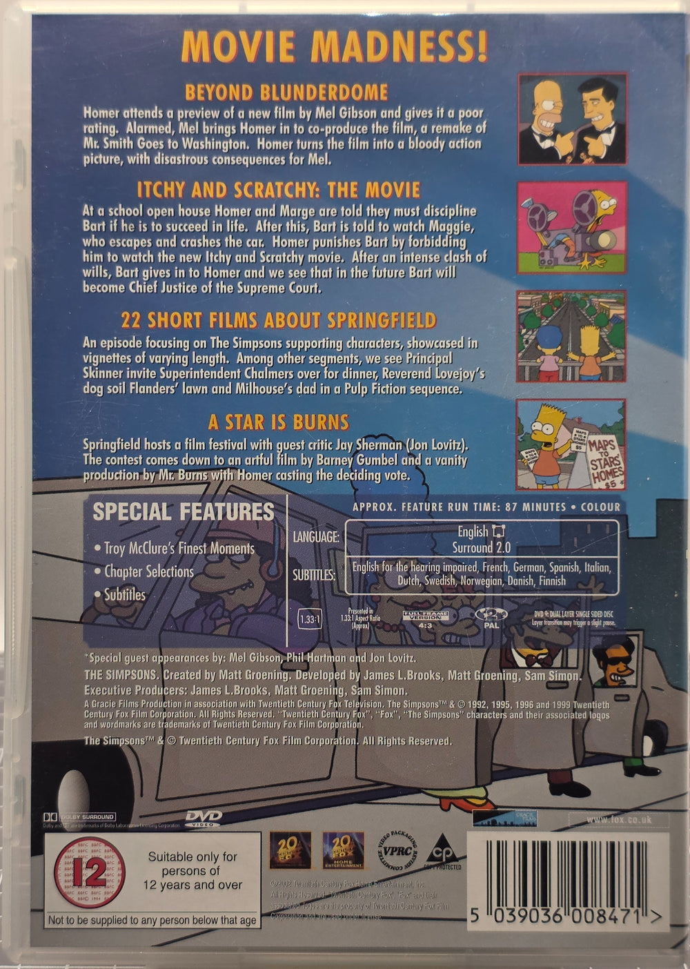 The Simpsons: Film Festival. 2002. DVD. Engelsk versjon.