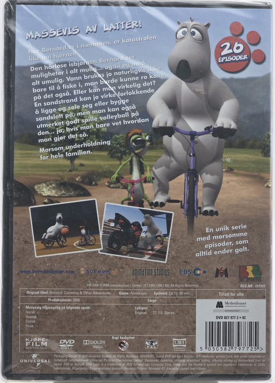 Bernard padler kano og andre historier. 2004. DVD. Ny i plast!