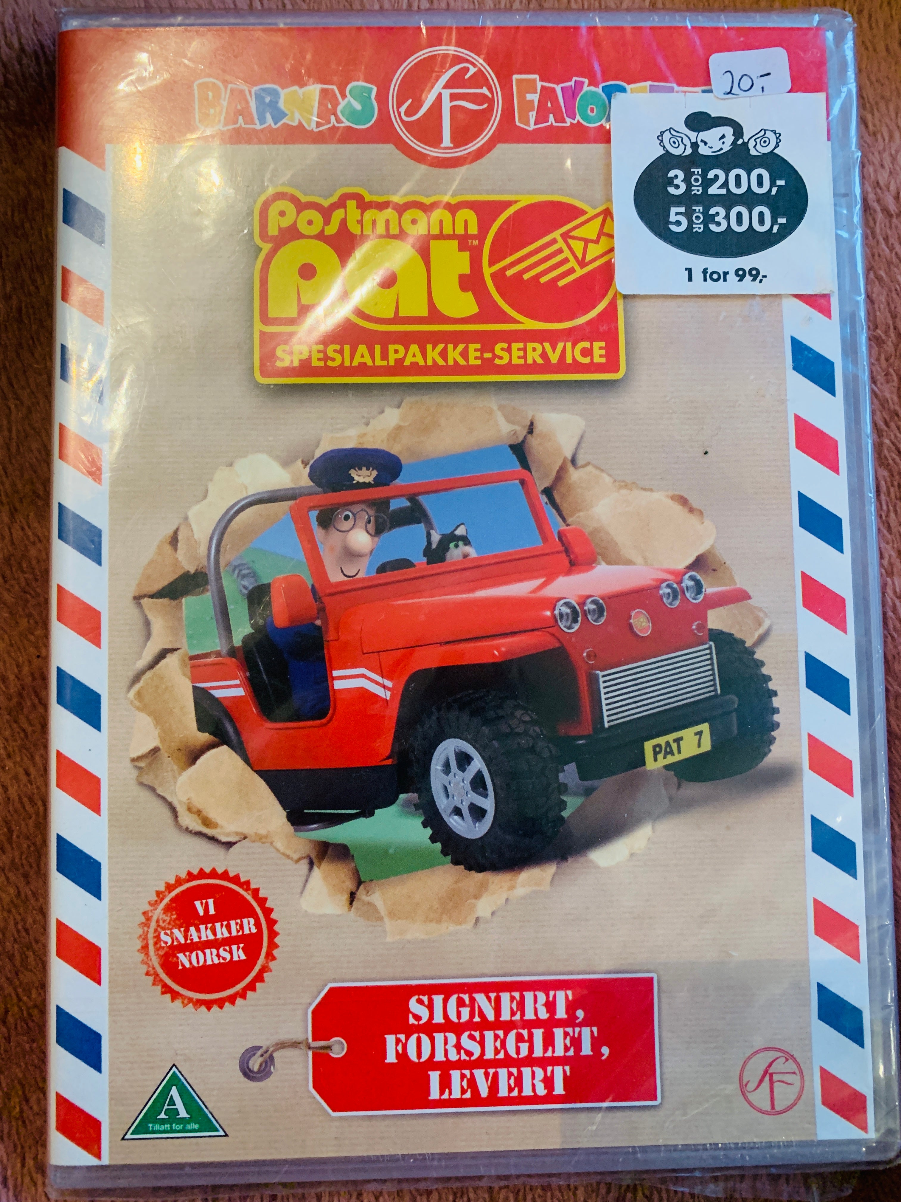 Postmann Pat – Spesialpakke-service. Utgivelsesår ukjent. DVD. Ny i plast!