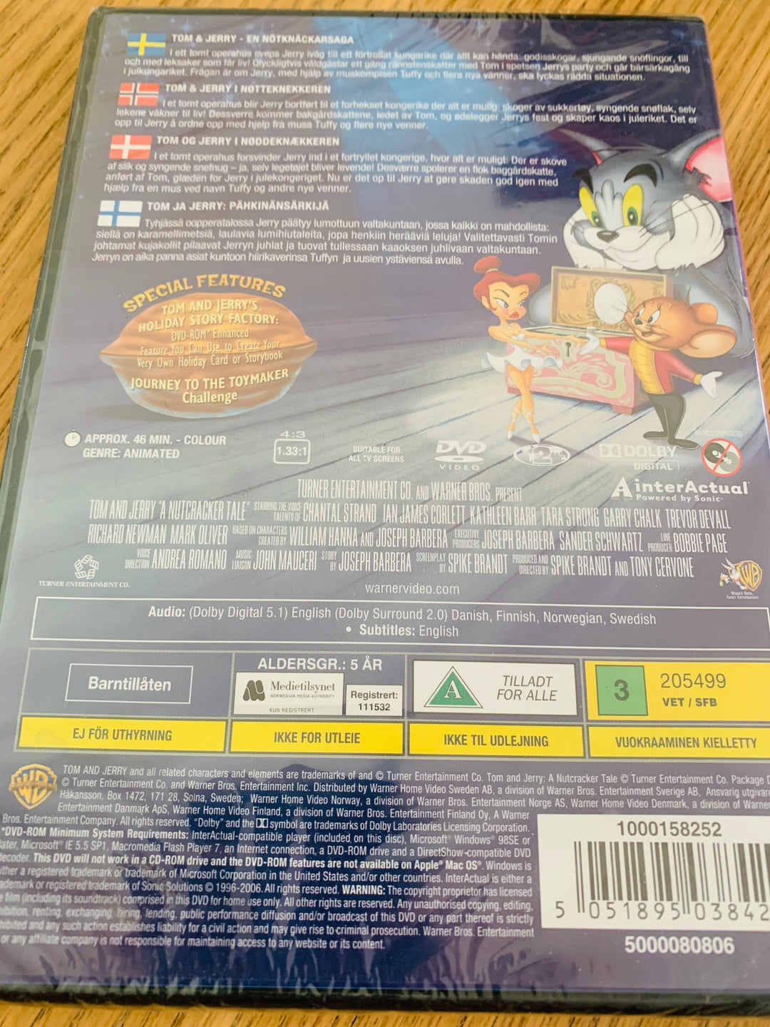 Tom & Jerry – A Nutcracker Tale. 2007. DVD. Ny i plast!