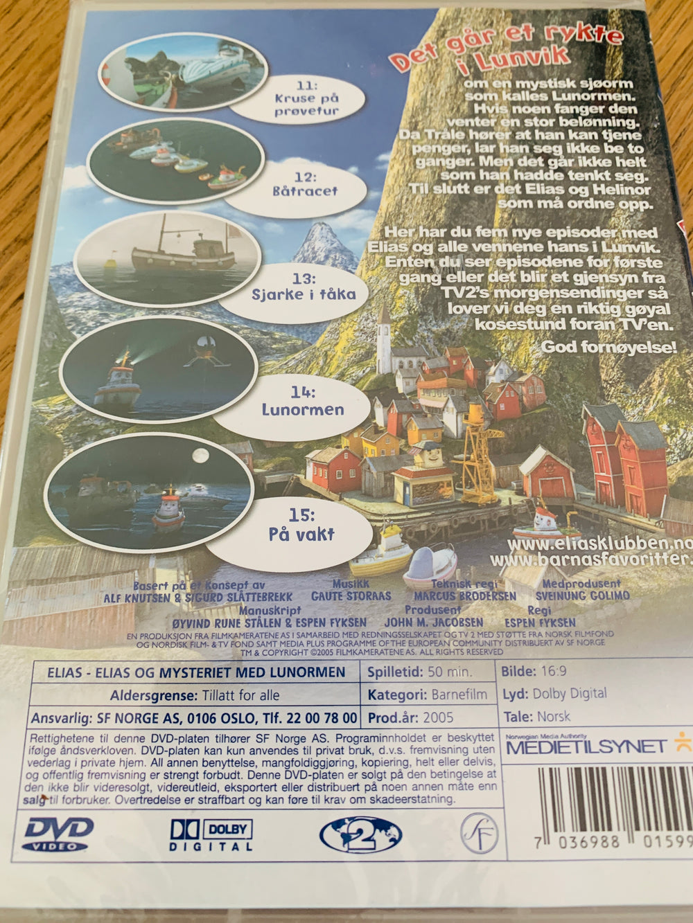 Elias og Mysteriet med Lunormen. DVD. Ny i plast!