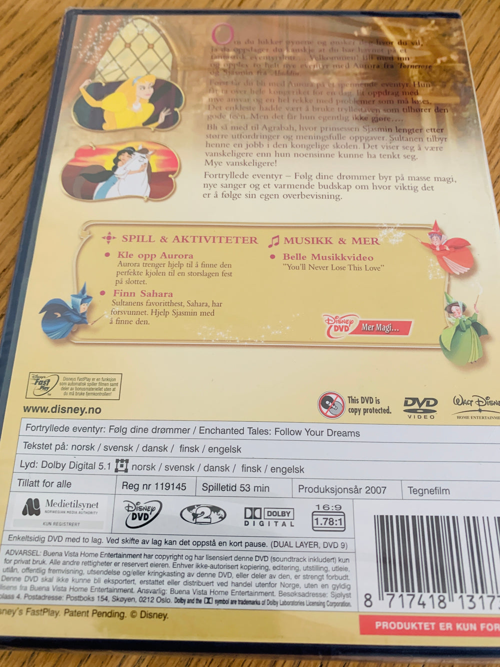 Disney Prinsesser: Fortryllede Eventyr. DVD. Ny i plast!