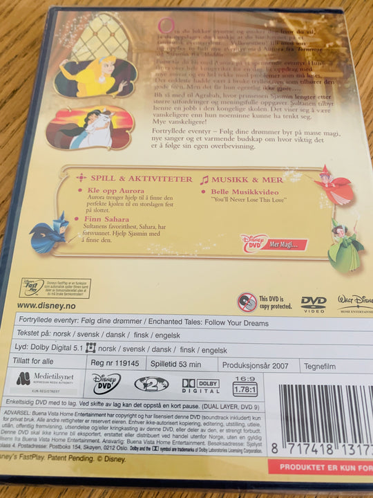 Disney Prinsesser: Fortryllede Eventyr. DVD. Ny i plast!