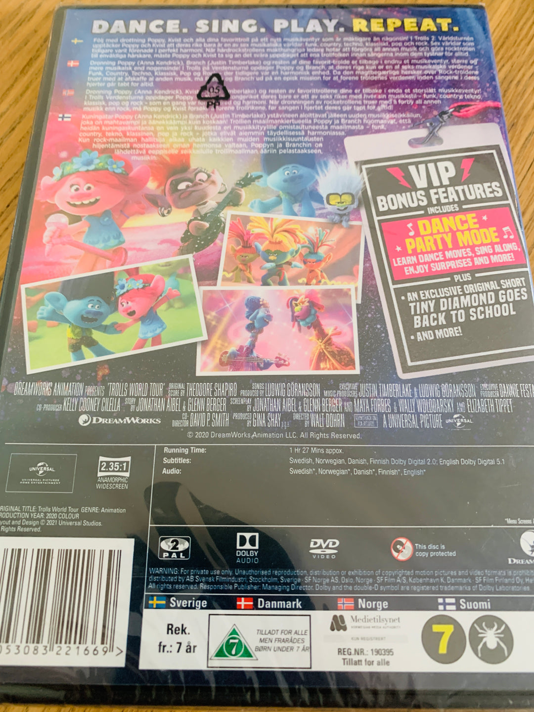 Trolls – World Tour. 2020. DVD. Ny i plast!