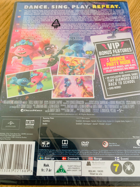 Trolls – World Tour. 2020. DVD. Ny i plast!