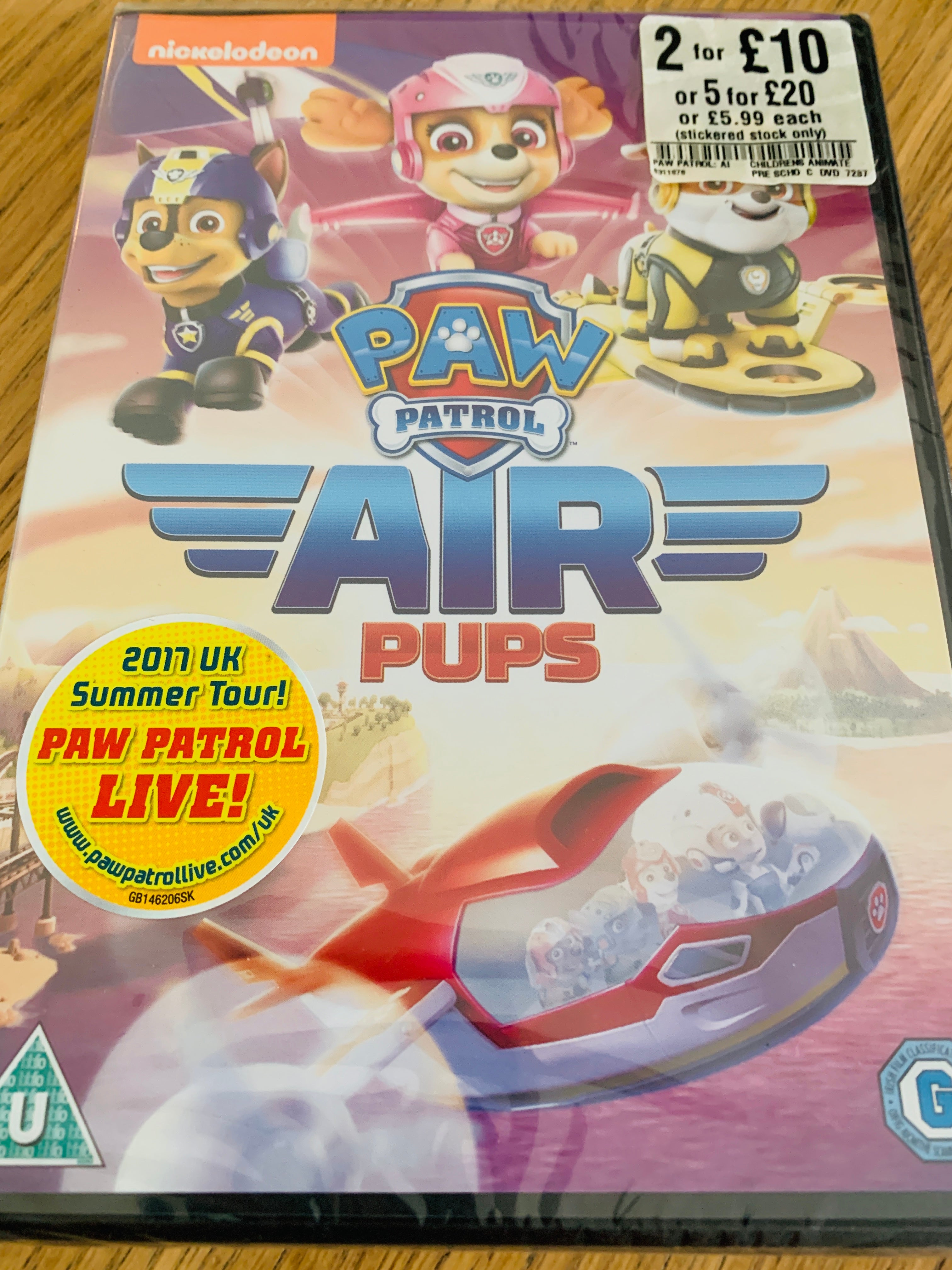 Paw Patrol – Air Pups. 2017. DVD. Ny i plast!