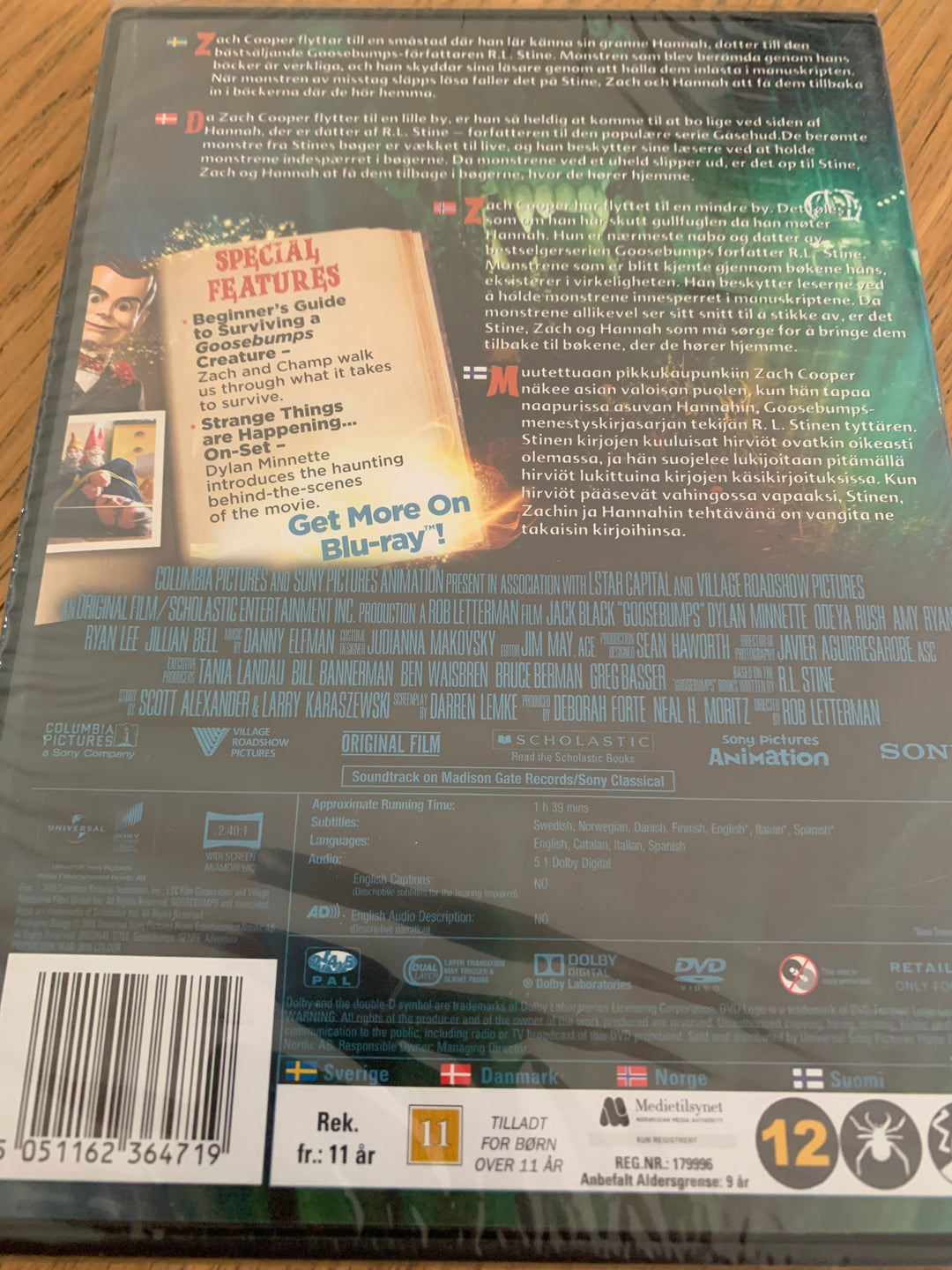 Goosebumps. 2015. DVD. Ny i plast!