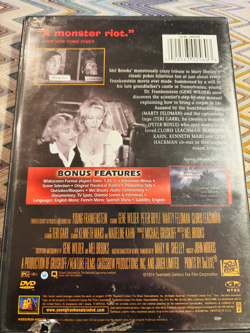 Young Frankenstein. DVD.