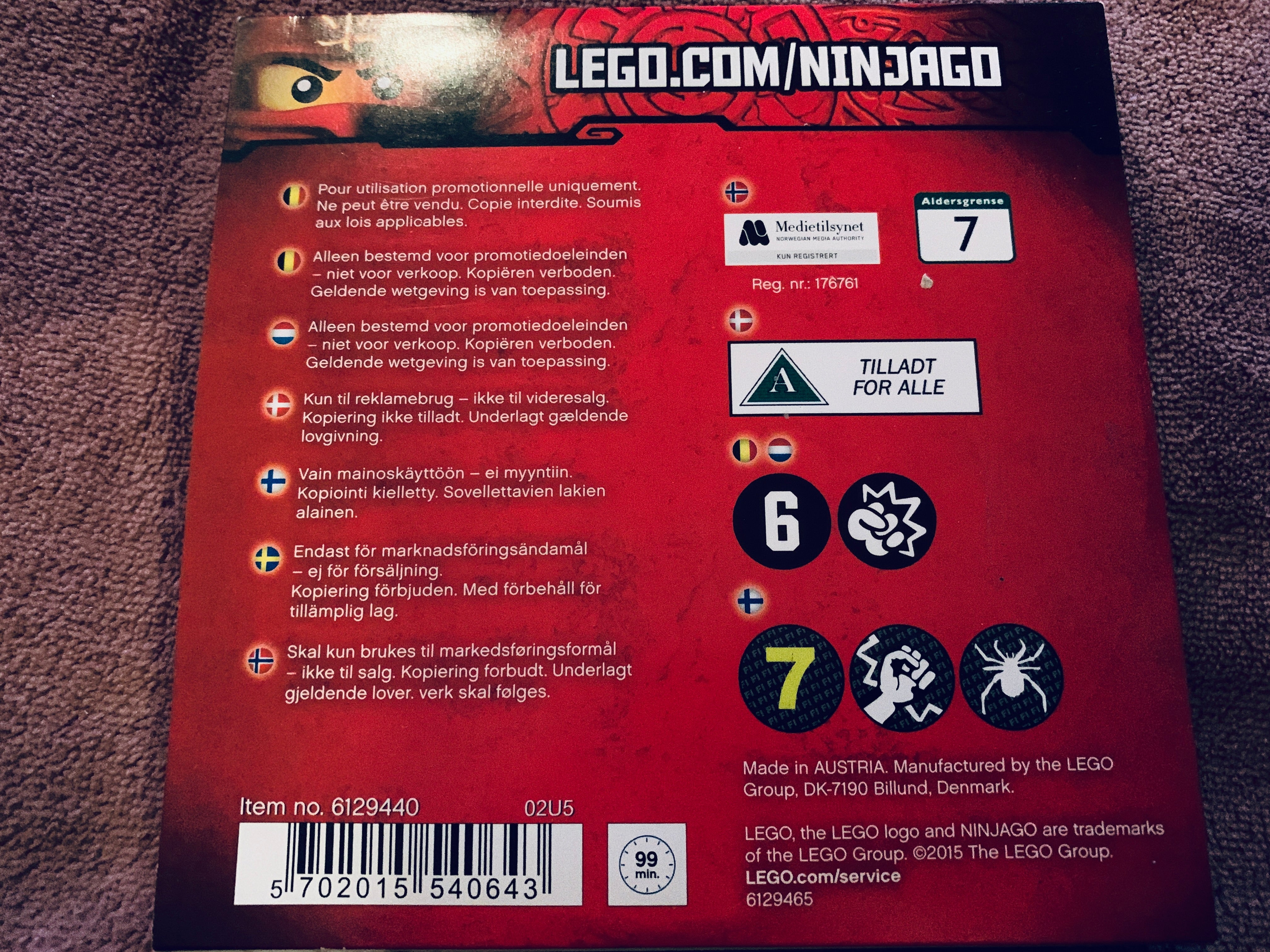 LEGO Ninjago: Masters of Spinjitzu. DVD. Slipcase – Eventyrhuset