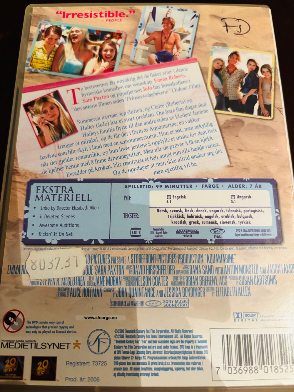 Aquamarine. DVD.