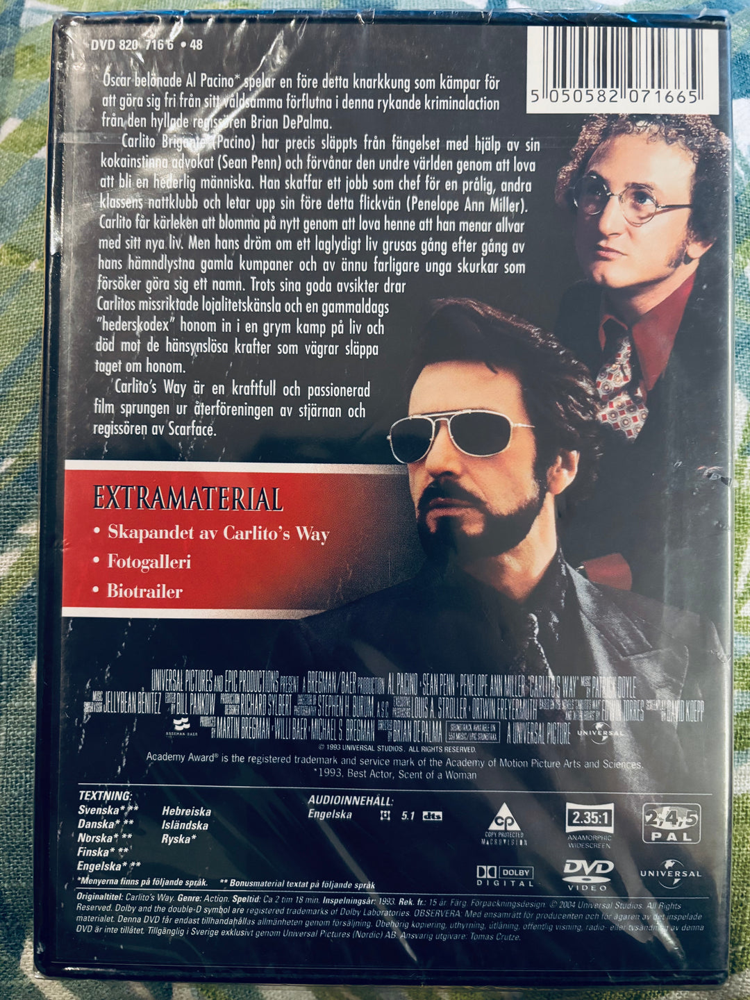 Carlito's Way. DVD. Ny i plast!