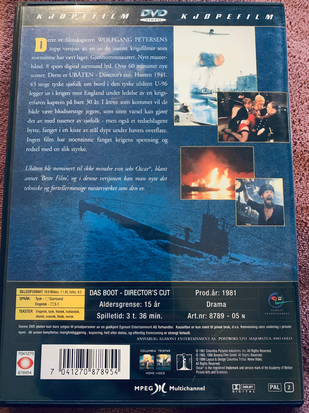 Das Boot: The Director's Cut. DVD.