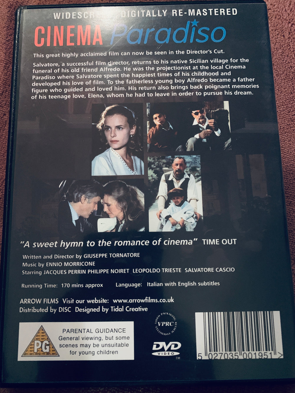 Cinema Paradiso: Director's Cut. DVD.