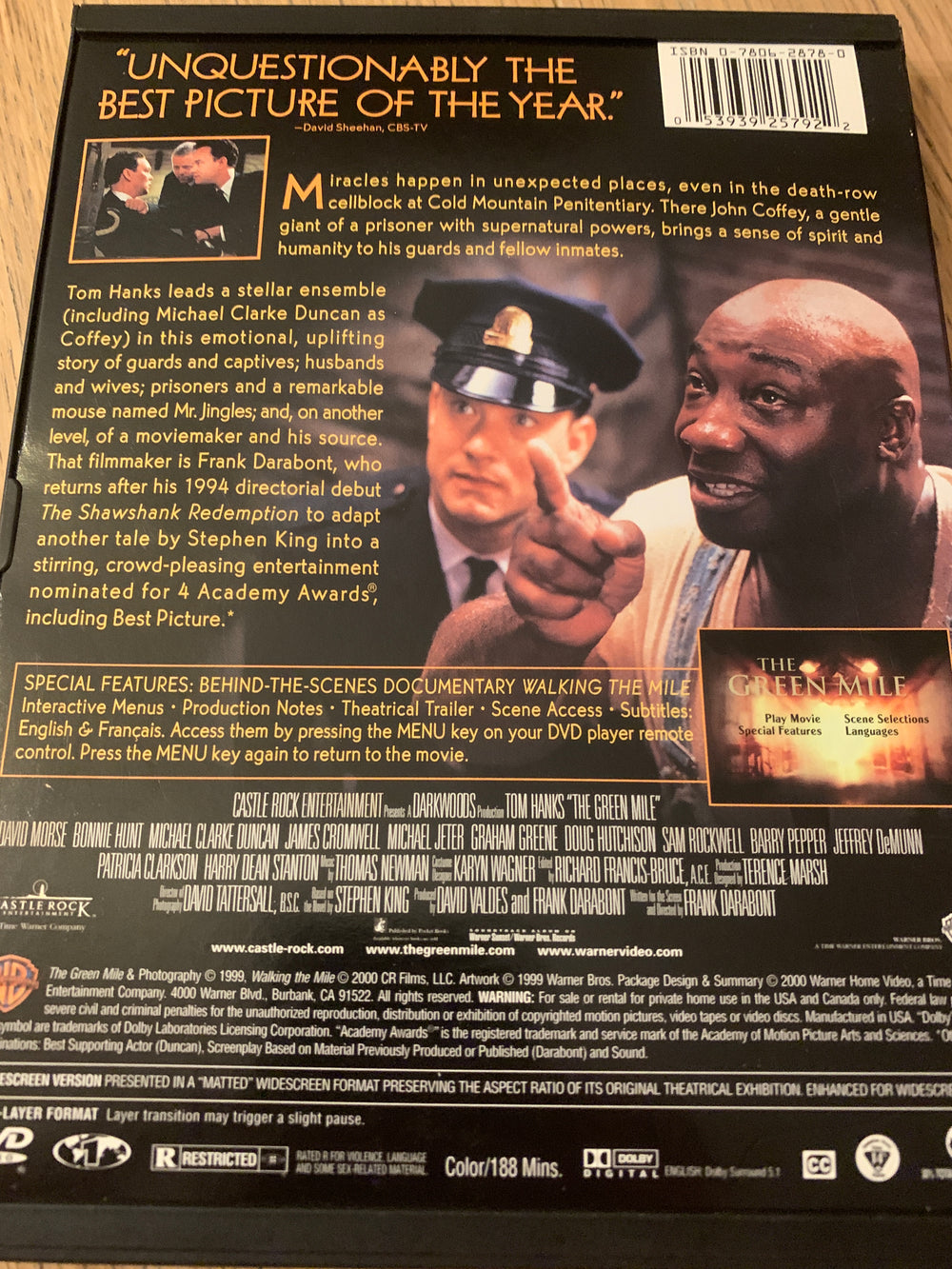 The Green Mile. DVD.