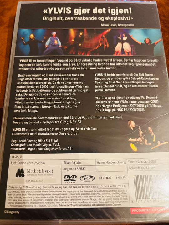 Ylvis III. DVD. Ny i plast!