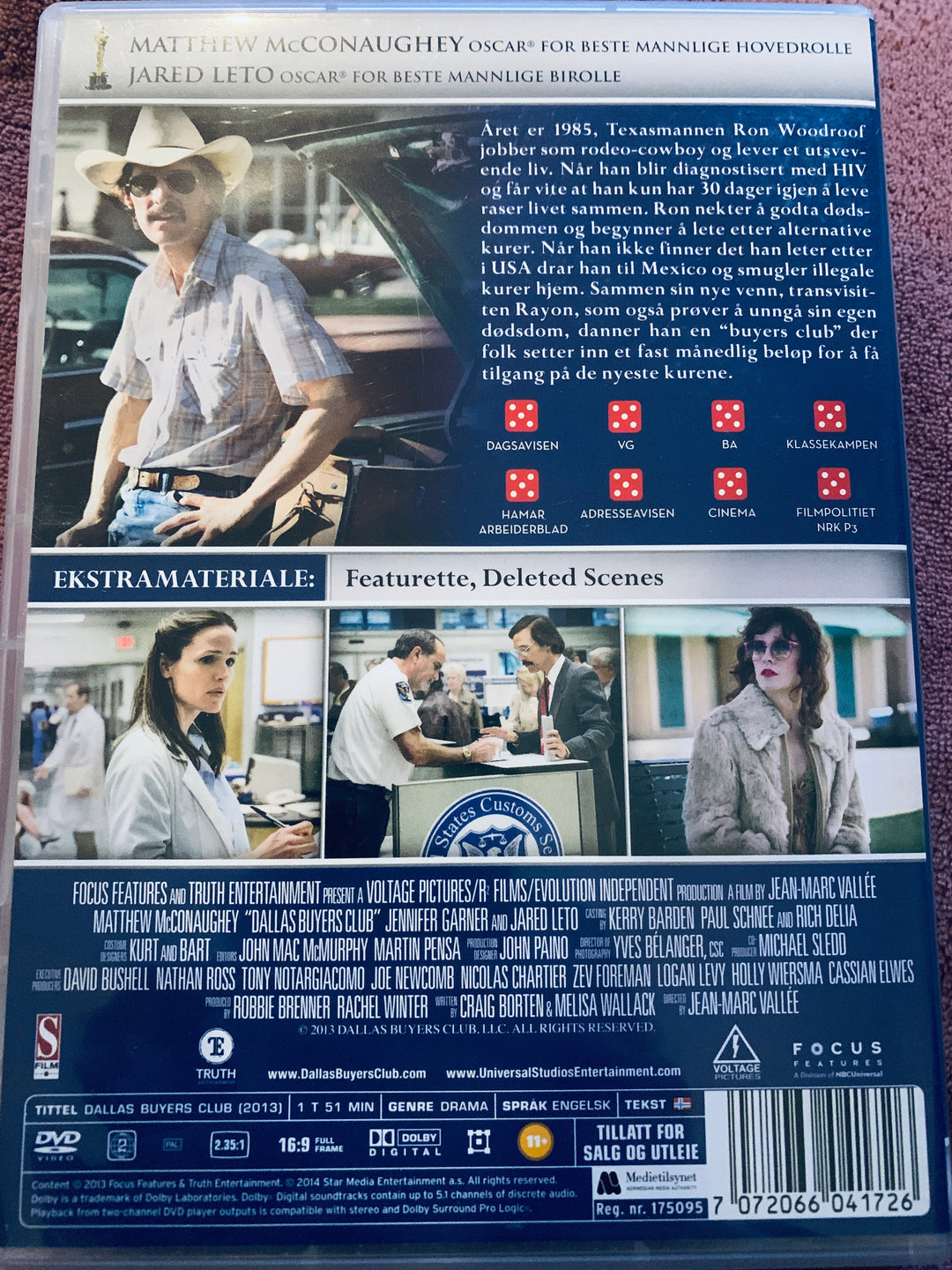 Dallas Buyers Club. DVD.