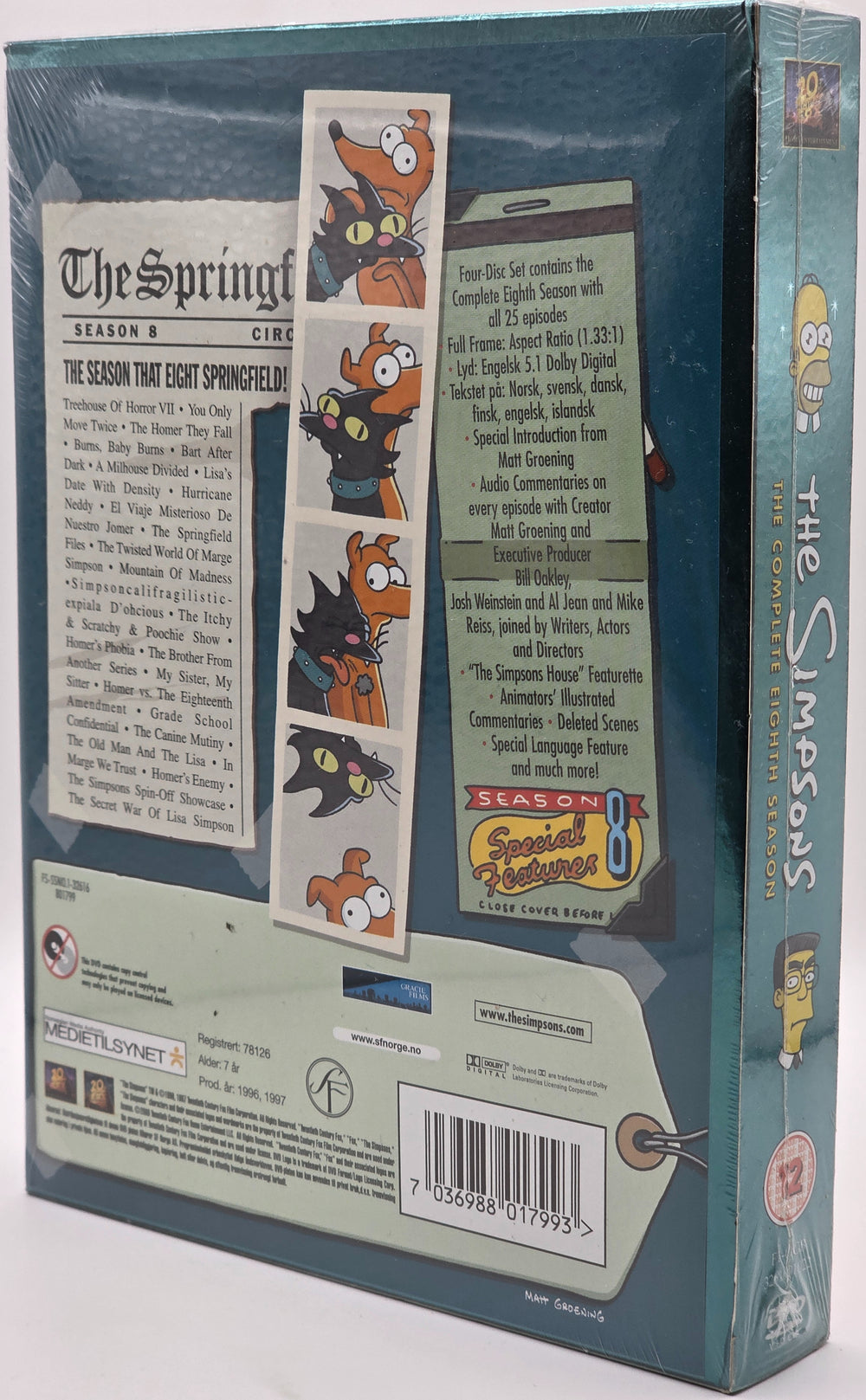 The Simpsons – Sesong 8. 1996–1997. DVD samleboks.