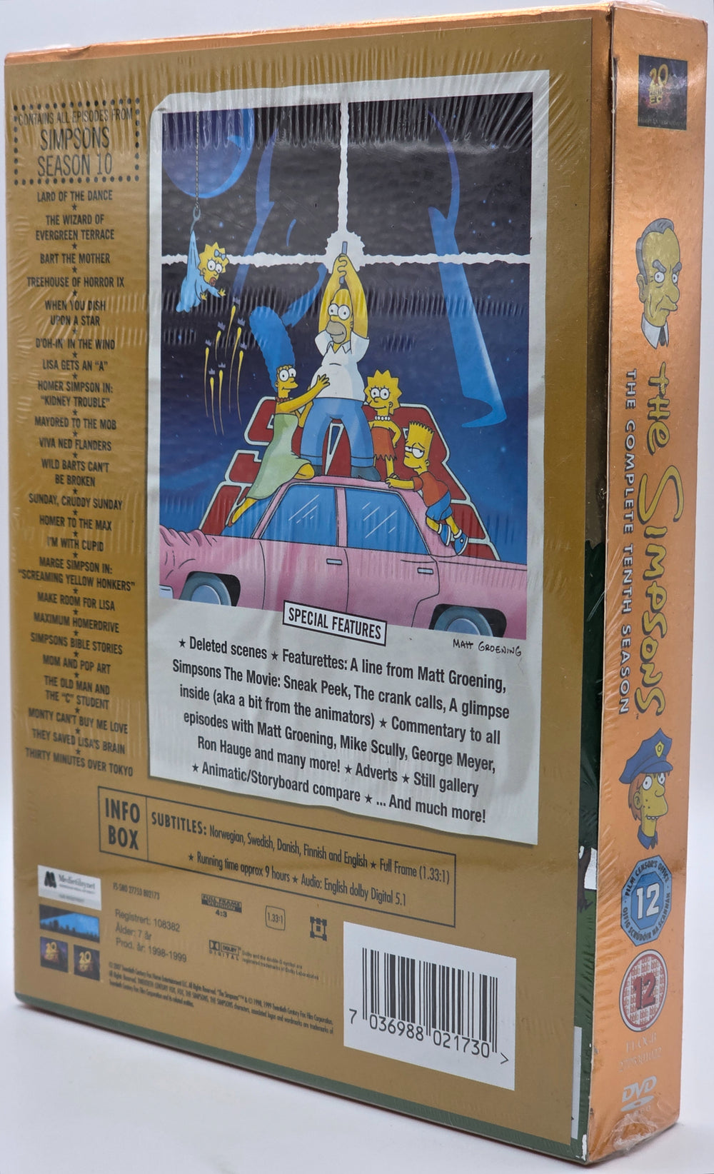 The Simpsons – Sesong 10. 1998–1999. DVD samleboks.