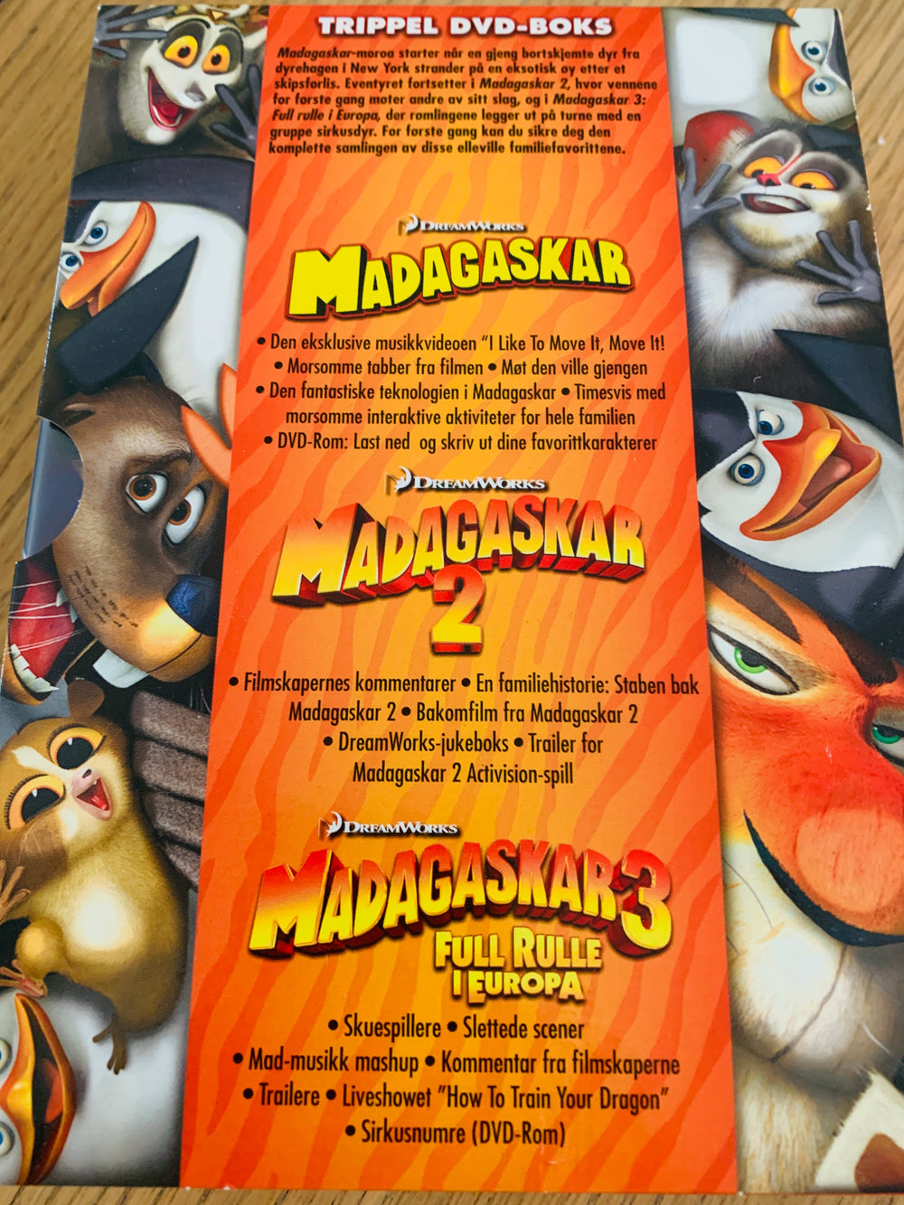Madagaskar – Den komplette samlingen. Årsspenn må bekreftes. DVD samleboks.