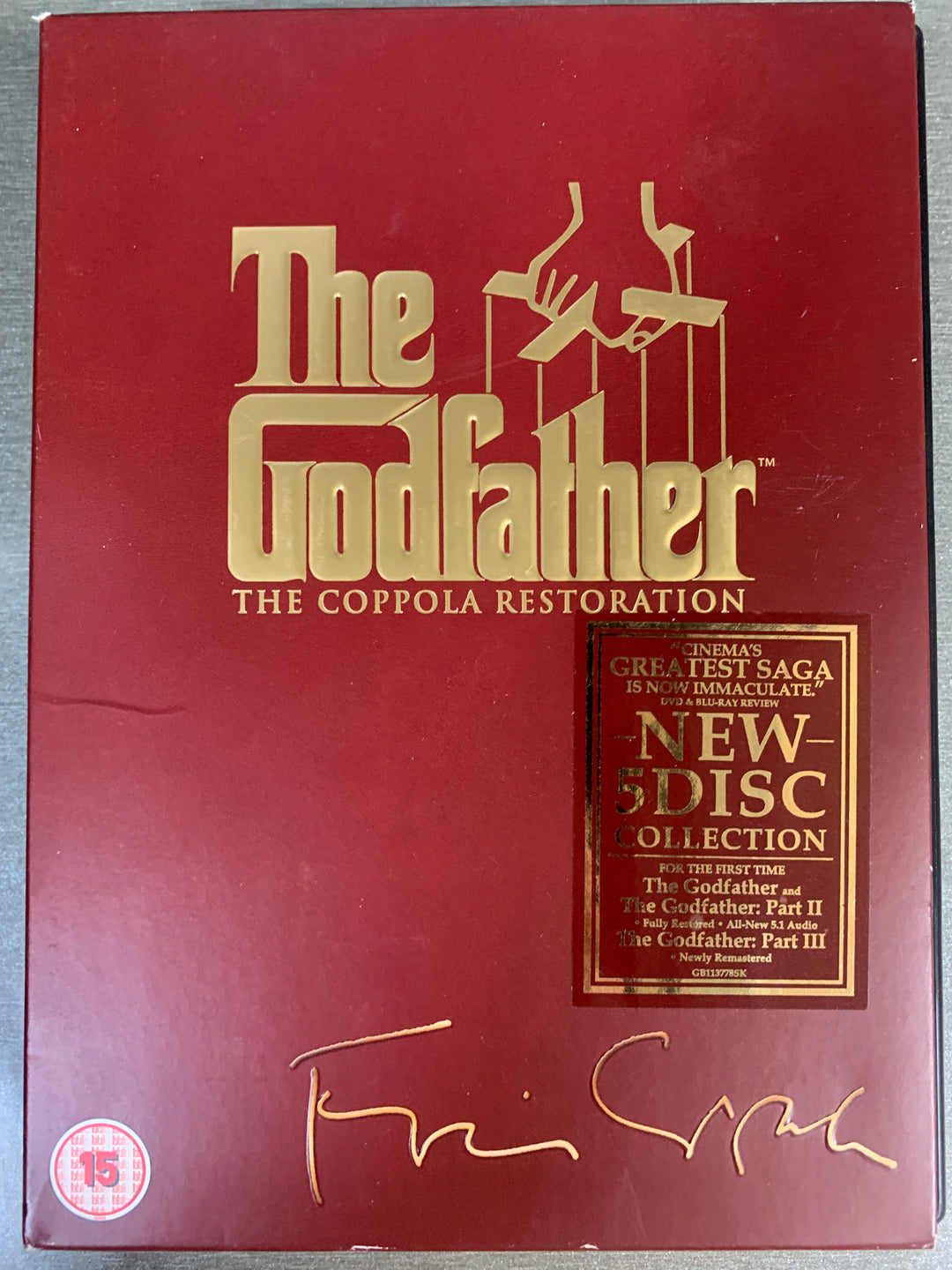 The Godfather – The Coppola Restoration (5 disker). 2008. DVD samleboks.