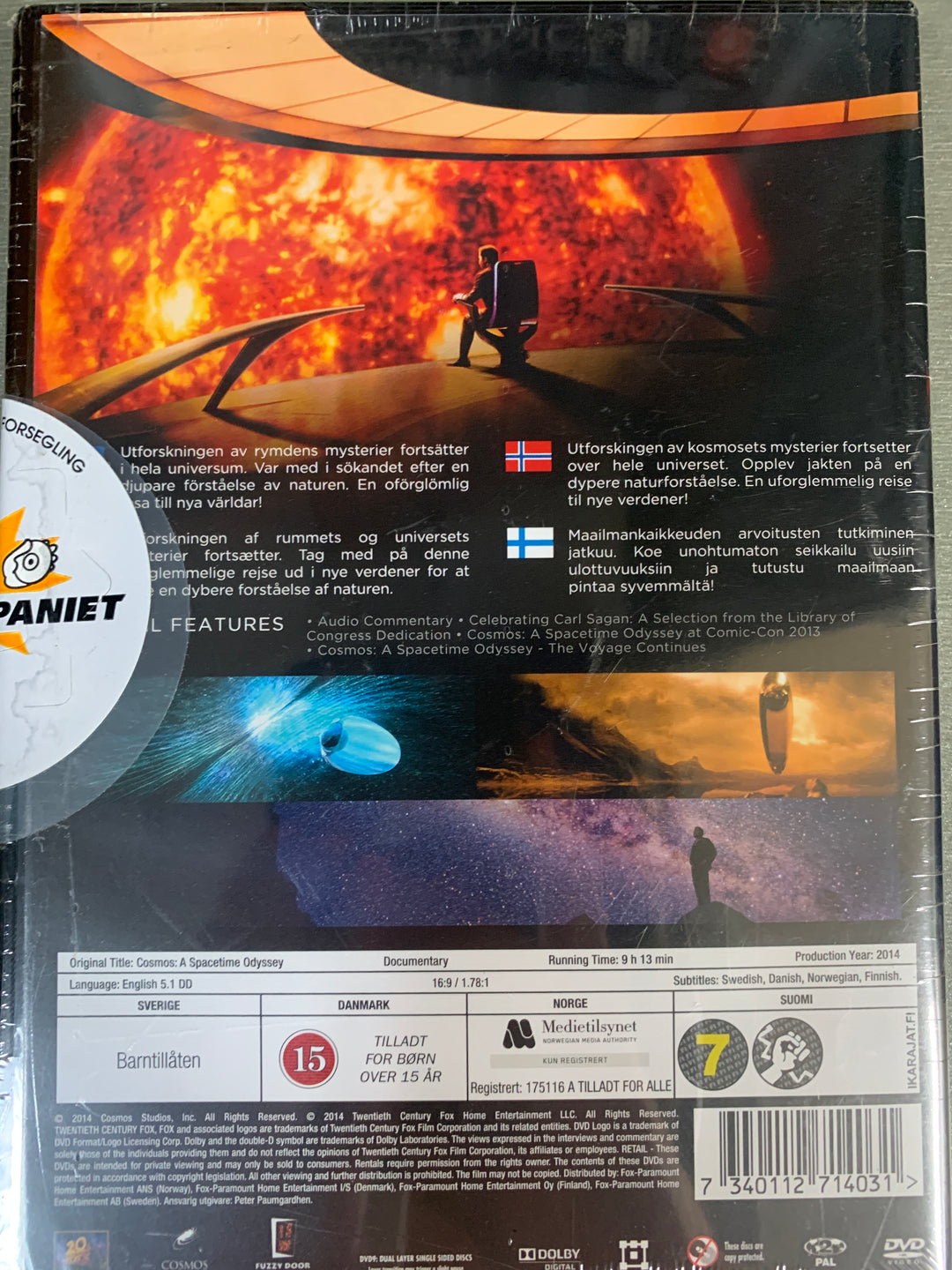 Cosmos – A Spacetime Odyssey (4 disker). 2014. DVD samleboks.
