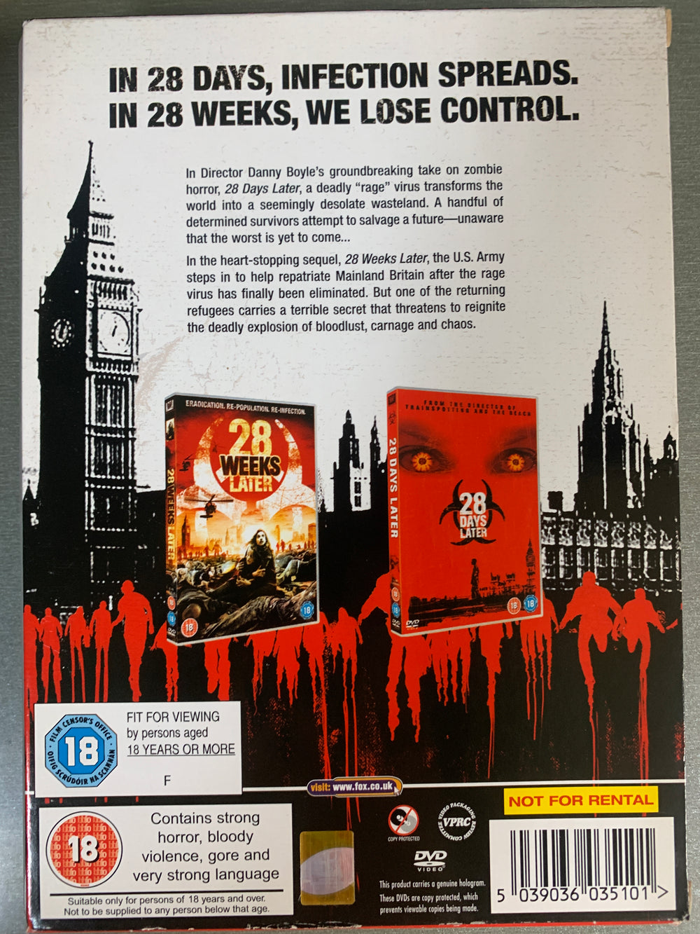 28 Days Later + 28 Weeks Later – Movie Box Set. 2002–2007. DVD samleboks.