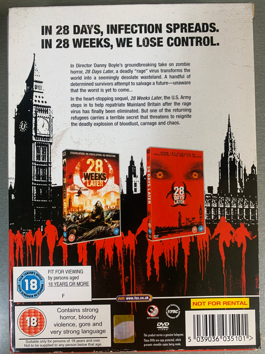 28 Days Later + 28 Weeks Later – Movie Box Set. 2002–2007. DVD samleboks.