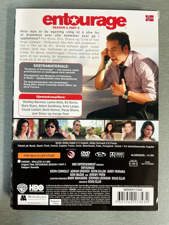 Entourage – Season 3, Part 2. 2007. DVD samleboks.