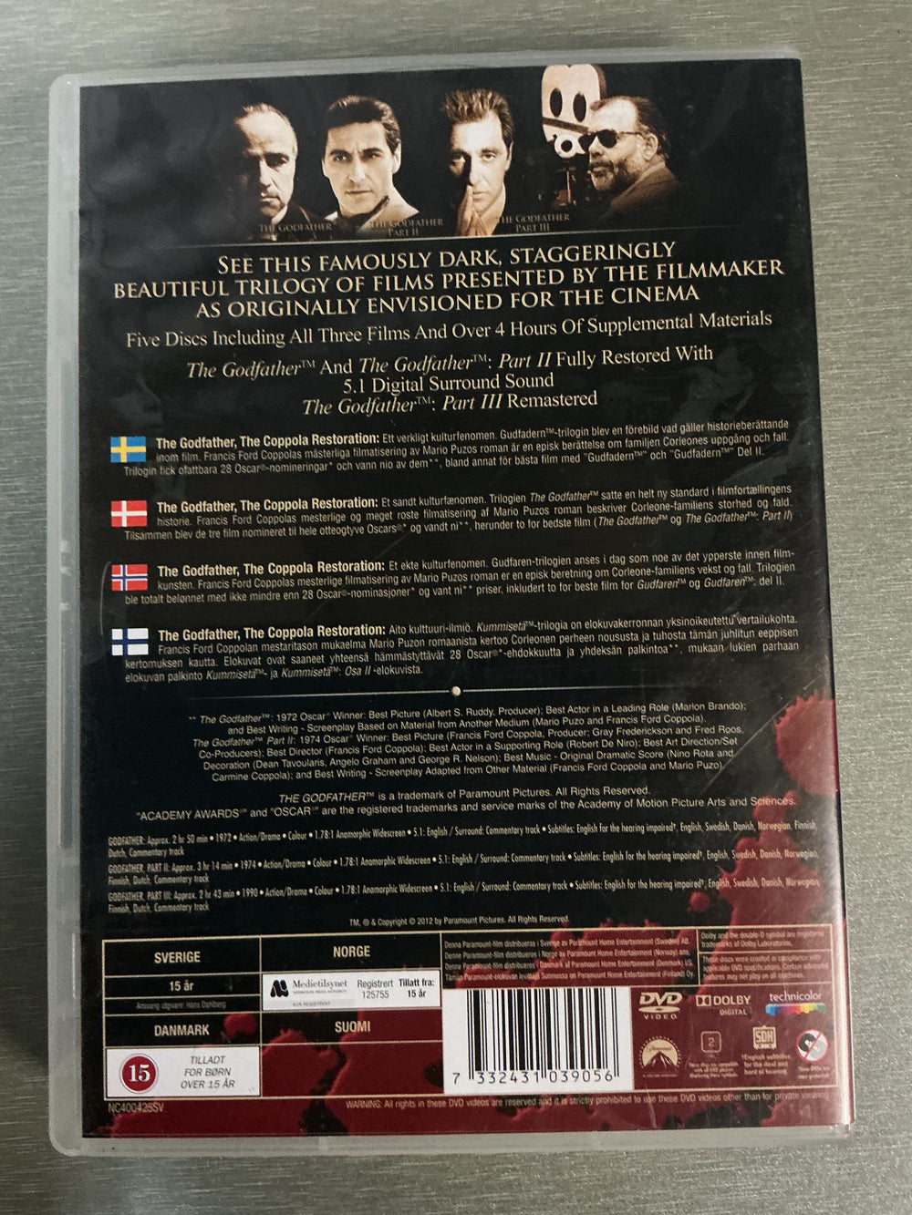 The Godfather – The Coppola Restoration. 2008. DVD samleboks.