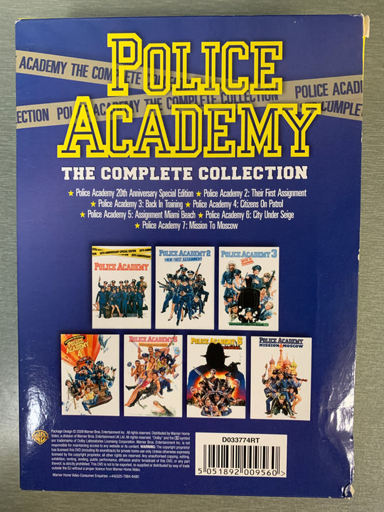 Police Academy – The Complete Collection. 1984–1994. DVD samleboks.