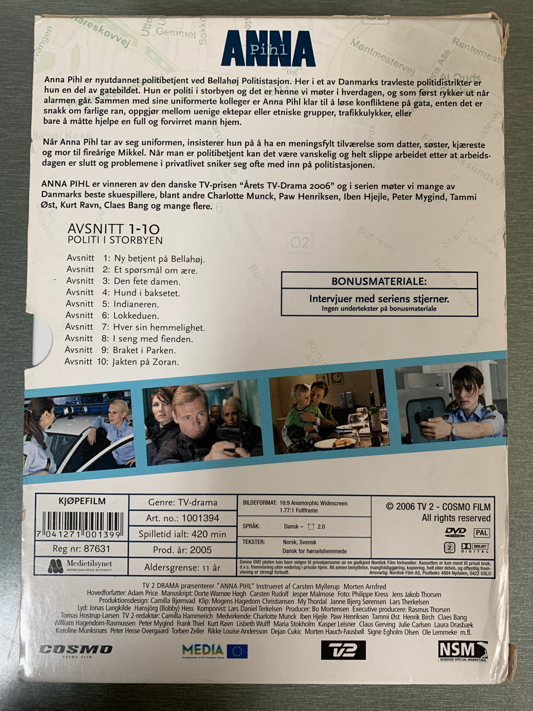 Anna Pihl – Sesong 1, avsnitt 1–10. 2006. DVD samleboks.