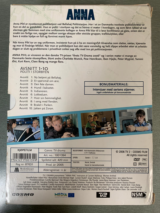 Anna Pihl – Sesong 1, avsnitt 1–10. 2006. DVD samleboks.