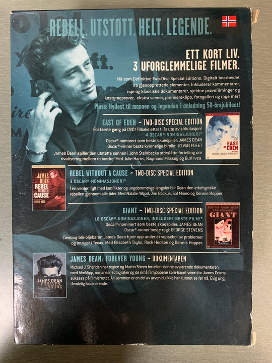 Den komplette James Dean-samlingen. 1955–1956. DVD samleboks.