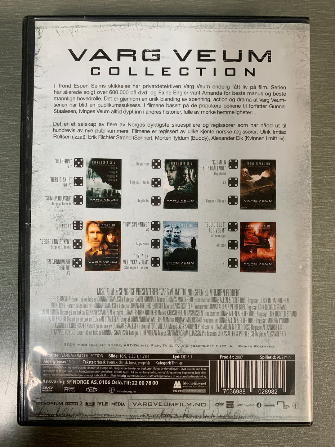 Varg Veum Collection (6 disker). 2008. DVD samleboks.