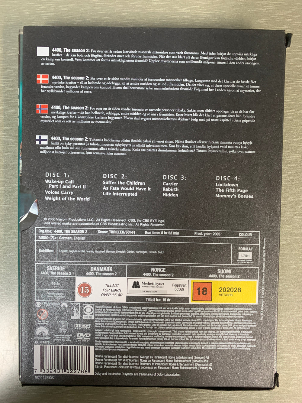 The 4400 – The Second Season. 2005. DVD samleboks.