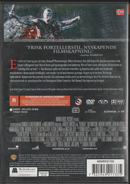 Beowulf. 2007. DVD.