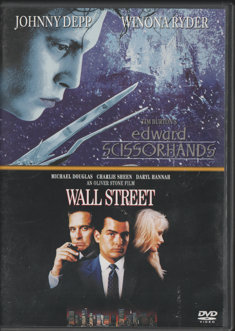 Edward Scissorhands / Wall Street (Double Feature). DVD.