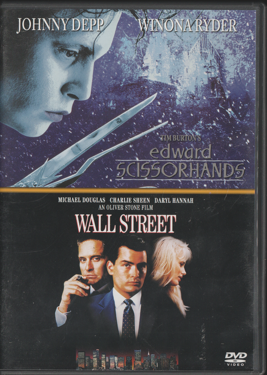 Edward Scissorhands / Wall Street (Double Feature). DVD.